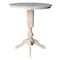 International Concepts Round 36 in Rd Top Pedestal Table, 12 in Leaf, 40.9 inH, Adjustable Height, Unfinished, 36 in W, Wood K-36RXT-11P-2 - alternate 3